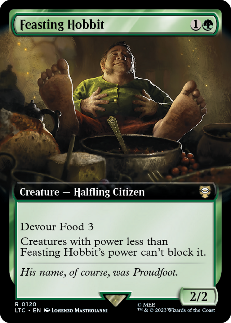 Feasting Hobbit (Extended Art) [The Lord of the Rings: Tales of Middle-Earth Commander] MTG Single Magic: The Gathering  | Multizone: Comics And Games