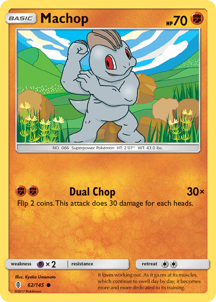 Machop (62/145) [Sun & Moon: Guardians Rising] Pokemon Single Pokémon  | Multizone: Comics And Games