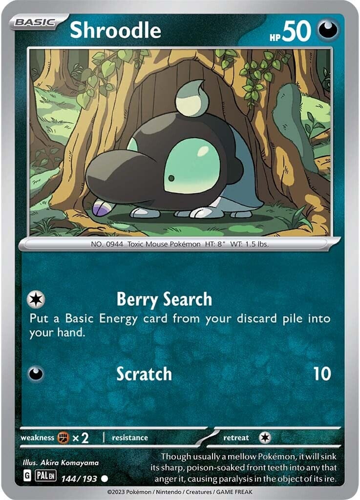 Shroodle (144/193) [Scarlet & Violet: Paldea Evolved] Pokemon Single Pokémon  | Multizone: Comics And Games