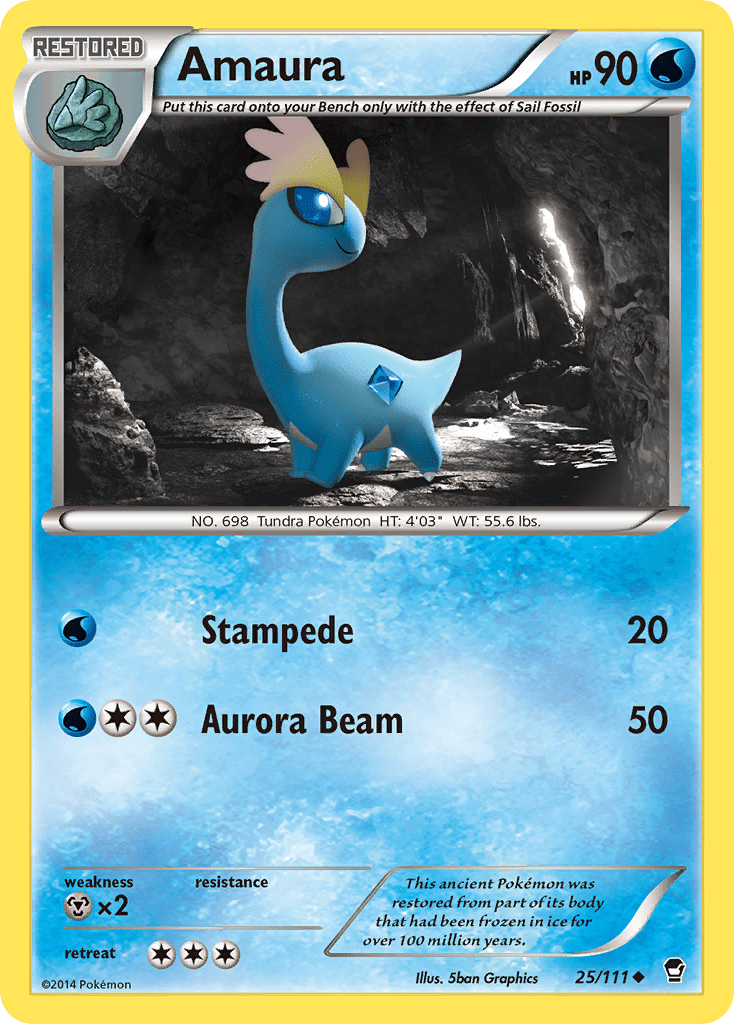 Amaura (25/111) [XY: Furious Fists] Pokemon Single Pokémon  | Multizone: Comics And Games