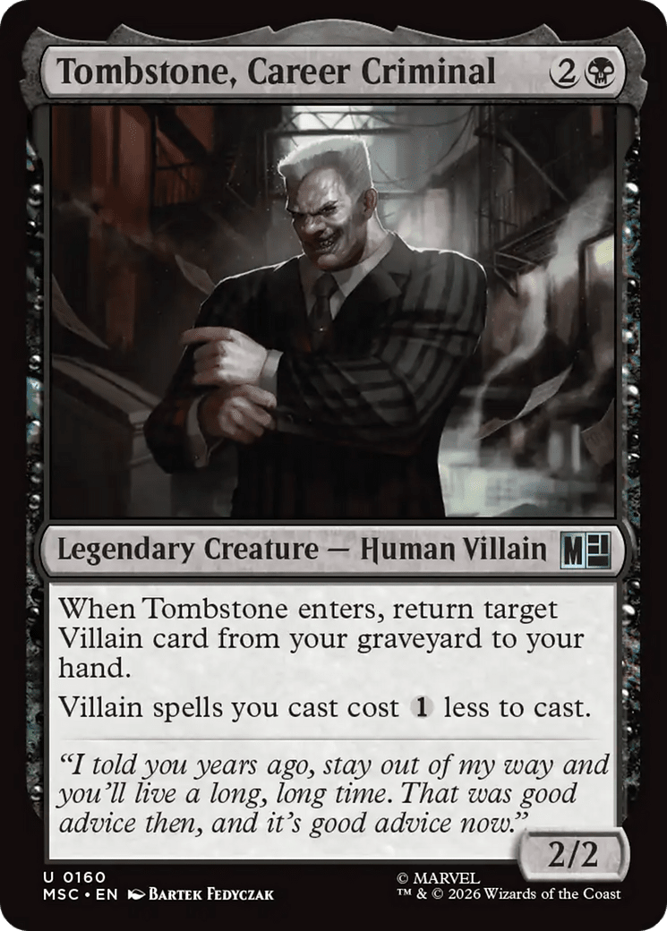 Tombstone, Career Criminal (0160) (Surge Foil) [Marvel Super Heroes Commander] | Multizone: Comics And Games
