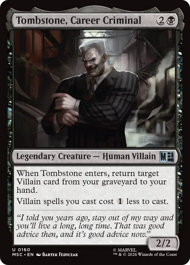 Tombstone, Career Criminal (0160) [Marvel Super Heroes Commander] | Multizone: Comics And Games