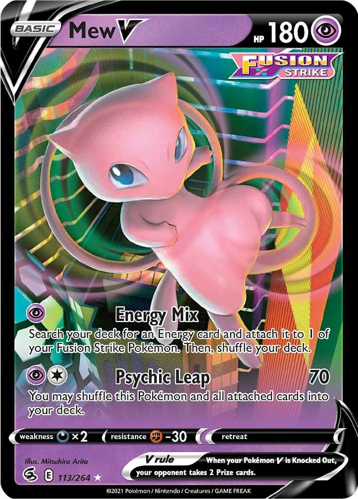 Mew V (113/264) [Sword & Shield: Fusion Strike] Pokemon Single Pokémon  | Multizone: Comics And Games