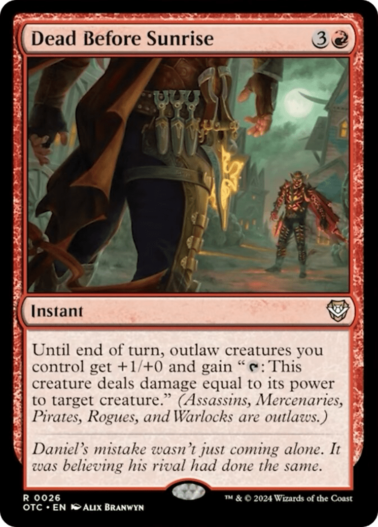 Dead Before Sunrise [Outlaws of Thunder Junction Commander] MTG Single Magic: The Gathering  | Multizone: Comics And Games