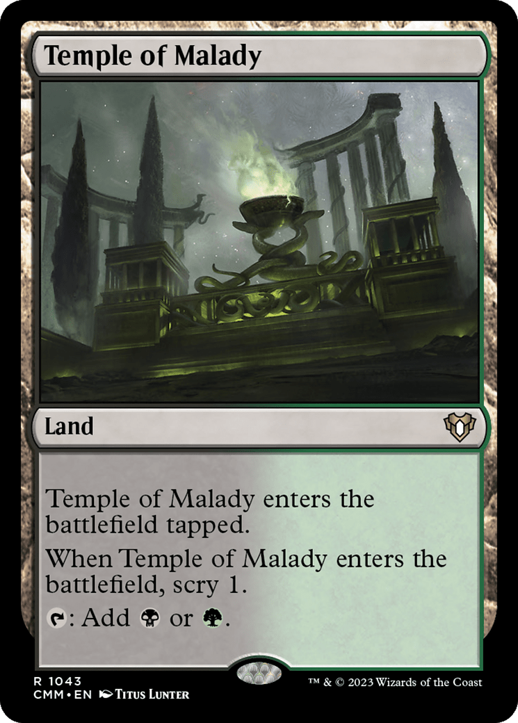 Temple of Malady [Commander Masters] MTG Single Magic: The Gathering  | Multizone: Comics And Games