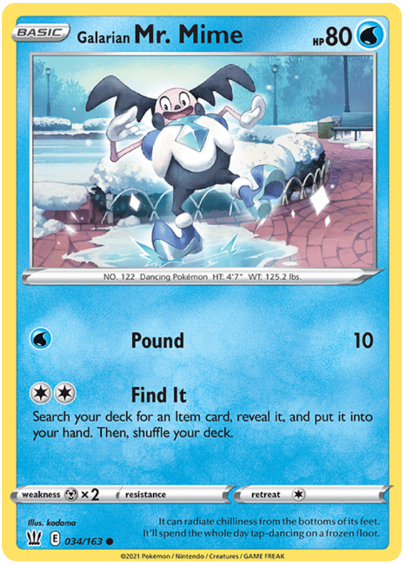 Galarian Mr. Mime (034/163) [Sword & Shield: Battle Styles] Pokemon Single Pokémon  | Multizone: Comics And Games