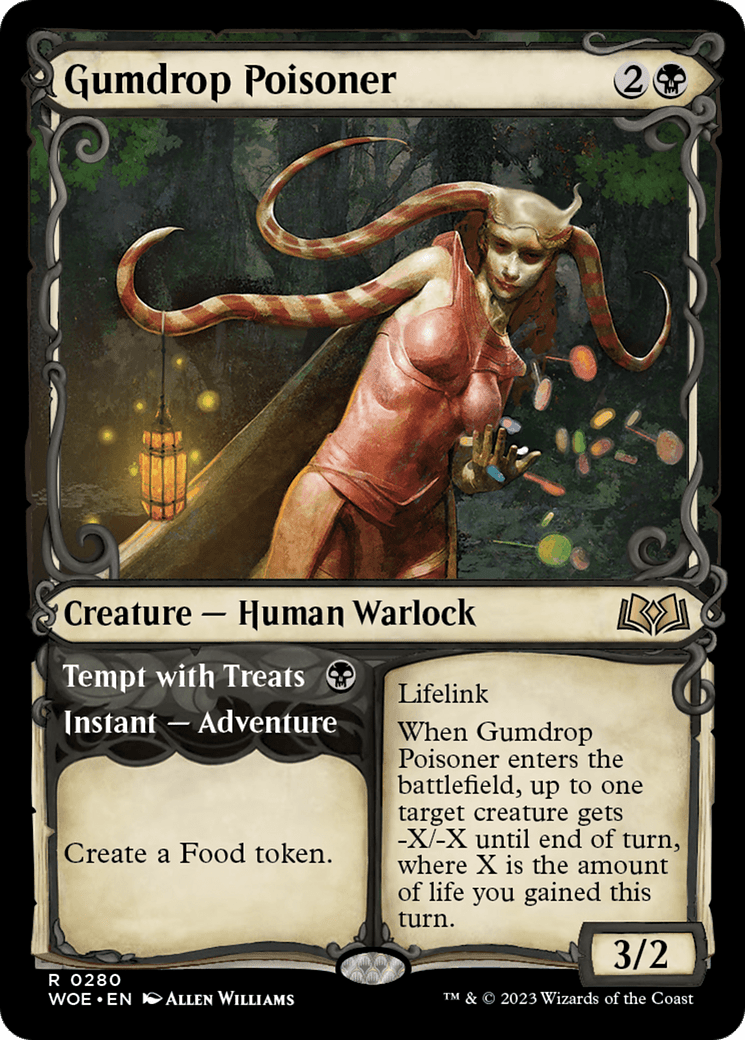 Gumdrop Poisoner // Tempt with Treats (Showcase) [Wilds of Eldraine] MTG Single Magic: The Gathering  | Multizone: Comics And Games