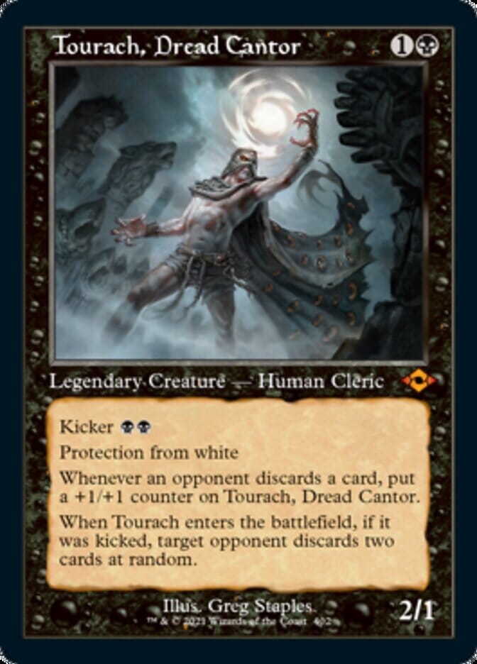 Tourach, Dread Cantor (Retro Foil Etched) [Modern Horizons 2] MTG Single Magic: The Gathering  | Multizone: Comics And Games