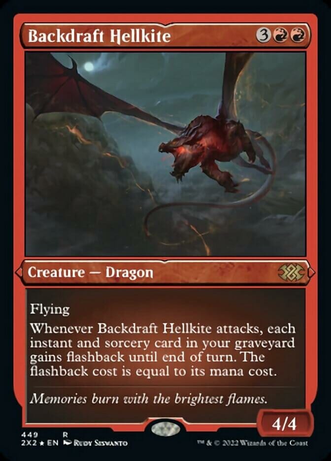 Backdraft Hellkite (Foil Etched) [Double Masters 2022] MTG Single Magic: The Gathering  | Multizone: Comics And Games