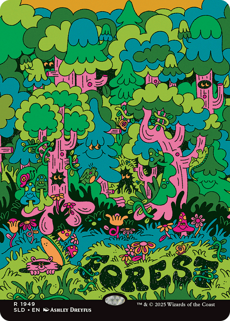 Forest (1949) (Rainbow Foil) [Secret Lair Drop Series] MTG Single Magic: The Gathering  | Multizone: Comics And Games