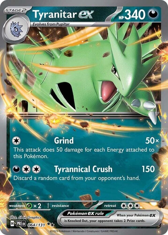 Tyranitar ex (064/131) [Scarlet & Violet: Prismatic Evolutions] Pokemon Single Pokémon  | Multizone: Comics And Games