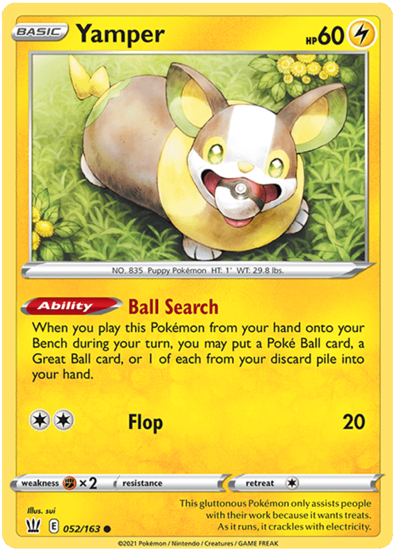Yamper (052/163) [Sword & Shield: Battle Styles] Pokemon Single Pokémon  | Multizone: Comics And Games