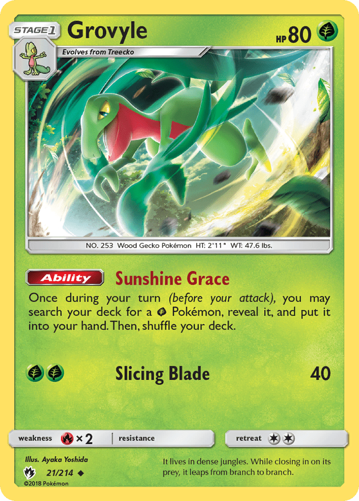 Grovyle (21/214) [Sun & Moon: Lost Thunder] Pokemon Single Pokémon  | Multizone: Comics And Games