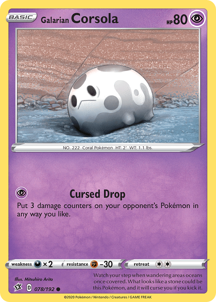 Galarian Corsola (078/192) [Sword & Shield: Rebel Clash] Pokemon Single Pokémon  | Multizone: Comics And Games
