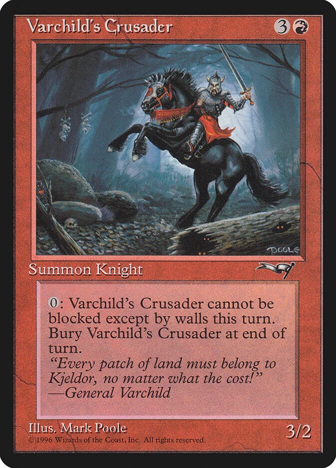 Varchild's Crusader (Black Horse) [Alliances] MTG Single Magic: The Gathering  | Multizone: Comics And Games