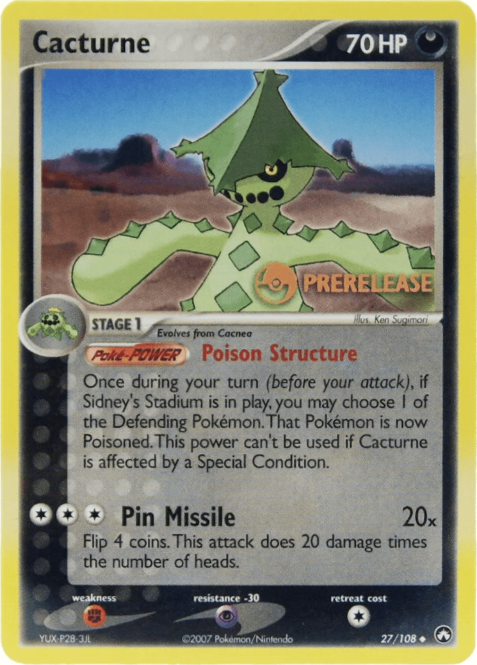 Cacturne (27/108) (Prerelease Promo) [EX: Power Keepers] Pokemon Single Pokémon  | Multizone: Comics And Games