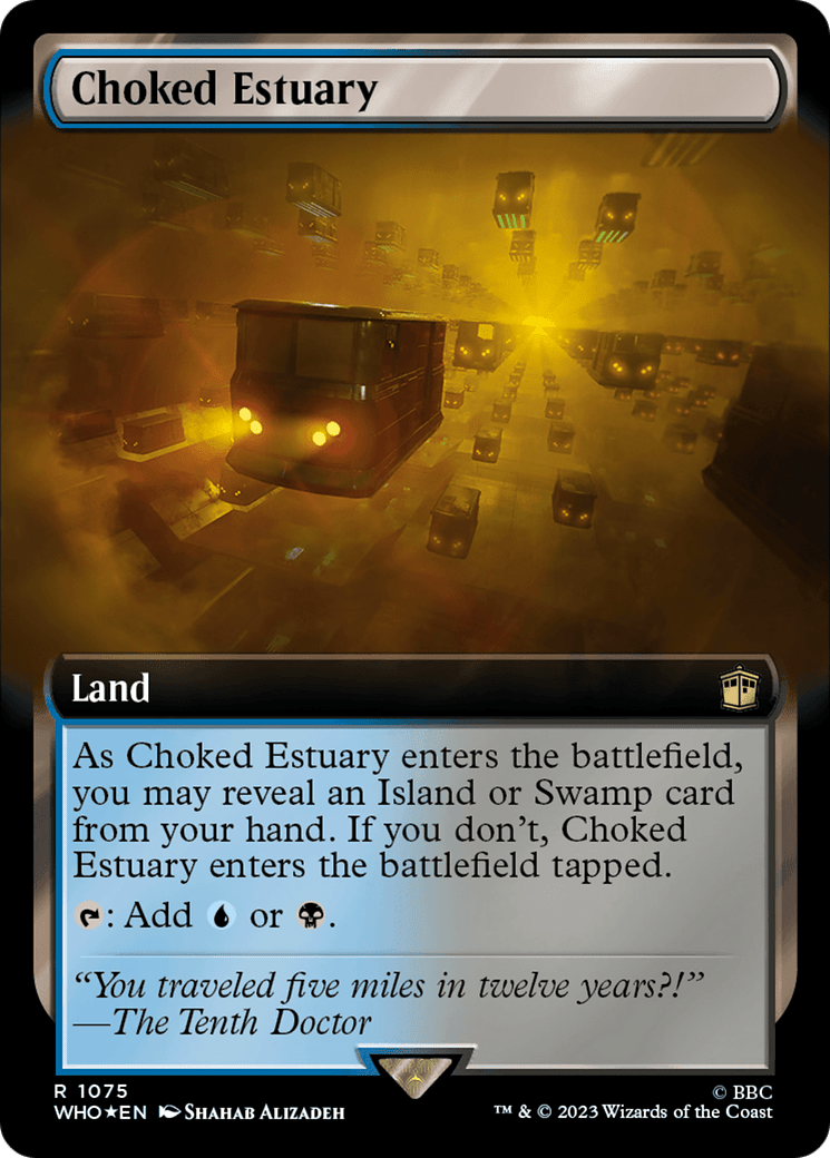 Choked Estuary (Extended Art) (Surge Foil) [Doctor Who] MTG Single Magic: The Gathering  | Multizone: Comics And Games