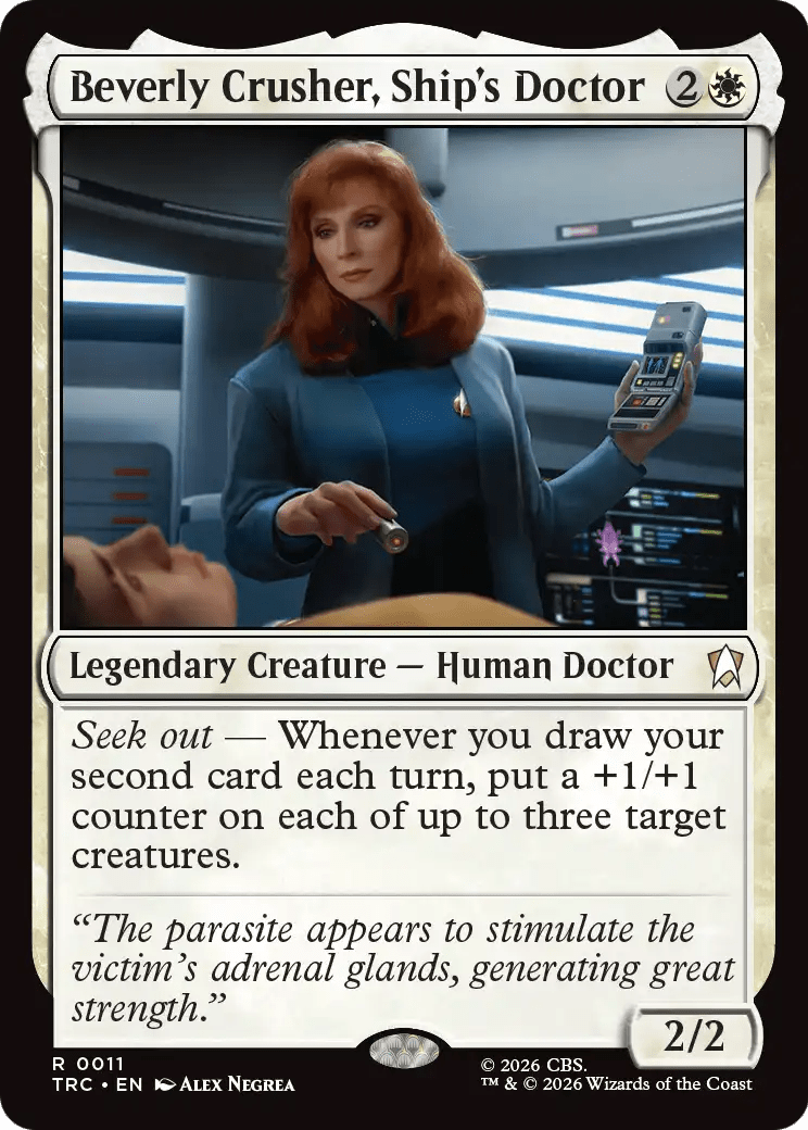 Beverly Crusher, Ship's Doctor (Surge Foil) [Star Trek Commander] MTG Single Magic: The Gathering  | Multizone: Comics And Games