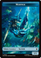 Wall (019) // Merfolk (024) Double-Sided Token (Surge Foil) [Marvel Super Heroes Commander Tokens] MTG Single Magic: The Gathering  | Multizone: Comics And Games