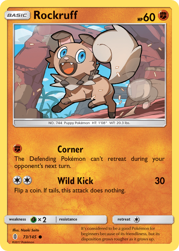 Rockruff (73/145) [Sun & Moon: Guardians Rising] Pokemon Single Pokémon  | Multizone: Comics And Games