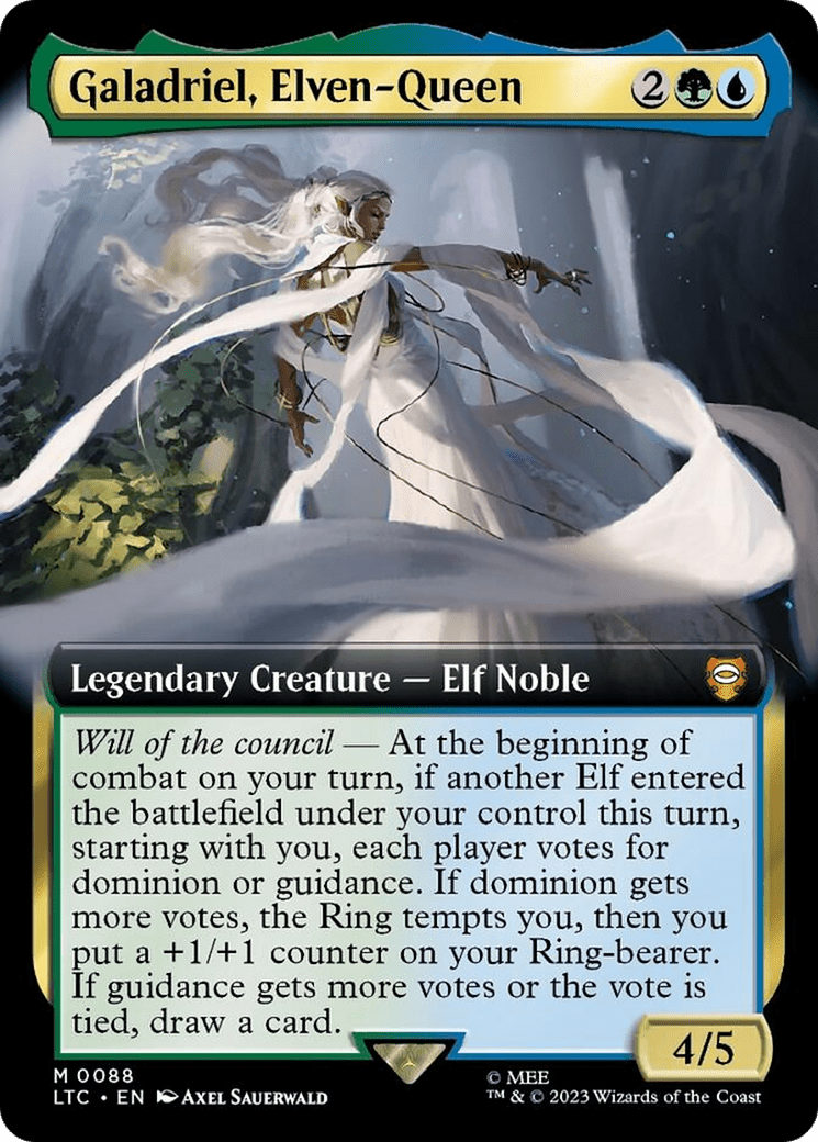 Galadriel, Elven-Queen (Extended Art) [The Lord of the Rings: Tales of Middle-Earth Commander] MTG Single Magic: The Gathering  | Multizone: Comics And Games