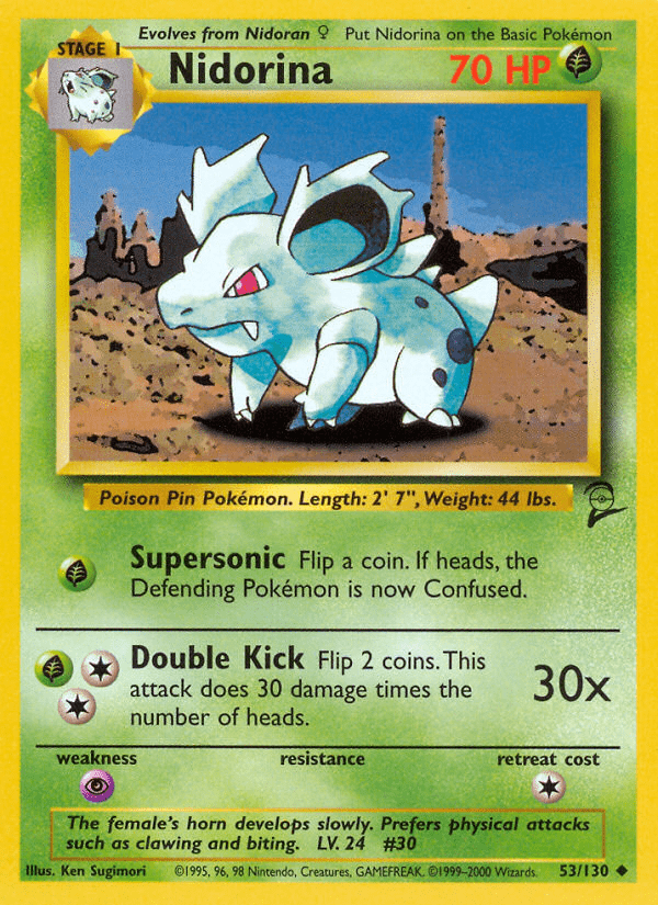 Nidorina (53/130) [Base Set 2] Pokemon Single Pokémon  | Multizone: Comics And Games