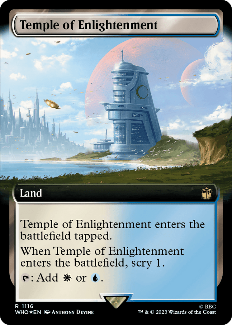 Temple of Enlightenment (Extended Art) (Surge Foil) [Doctor Who] MTG Single Magic: The Gathering  | Multizone: Comics And Games