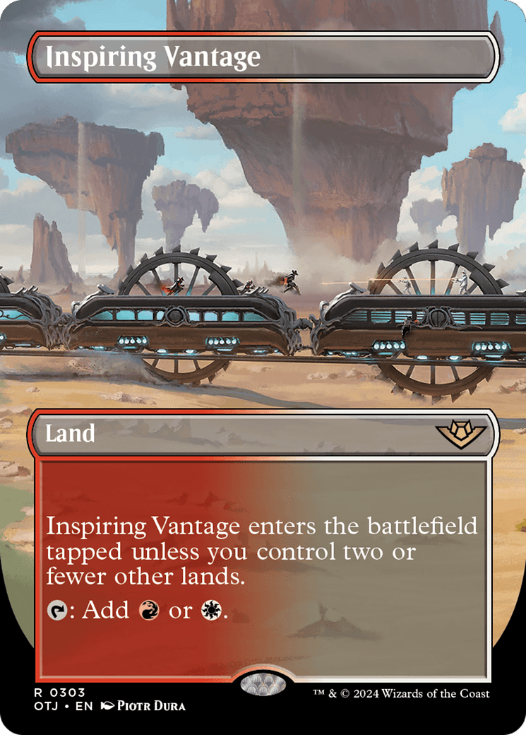 Inspiring Vantage (Borderless) [Outlaws of Thunder Junction] MTG Single Magic: The Gathering  | Multizone: Comics And Games