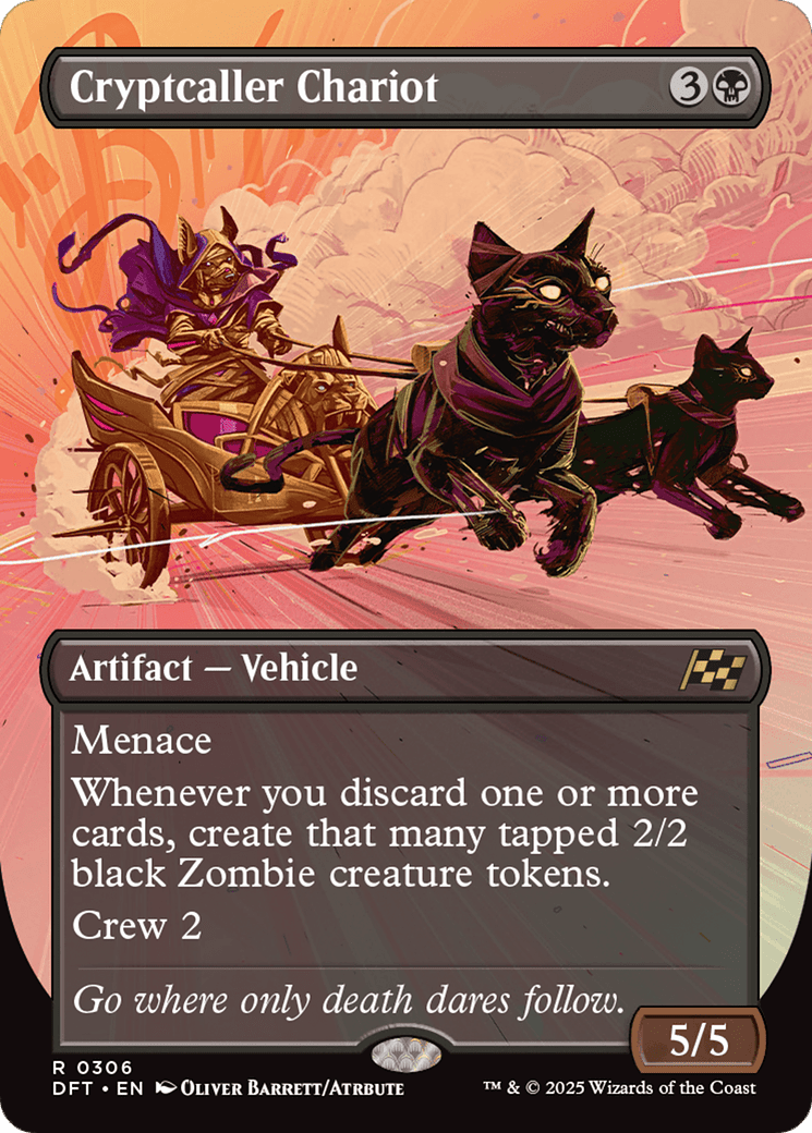 Cryptcaller Chariot (Borderless) [Aetherdrift] MTG Single Magic: The Gathering  | Multizone: Comics And Games