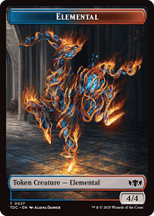 Elemental (0027) // Monk Double-Sided Token [Tarkir: Dragonstorm Commander Tokens] MTG Single Magic: The Gathering  | Multizone: Comics And Games