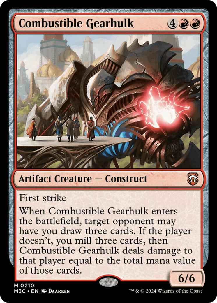 Combustible Gearhulk [Modern Horizons 3 Commander] MTG Single Magic: The Gathering  | Multizone: Comics And Games