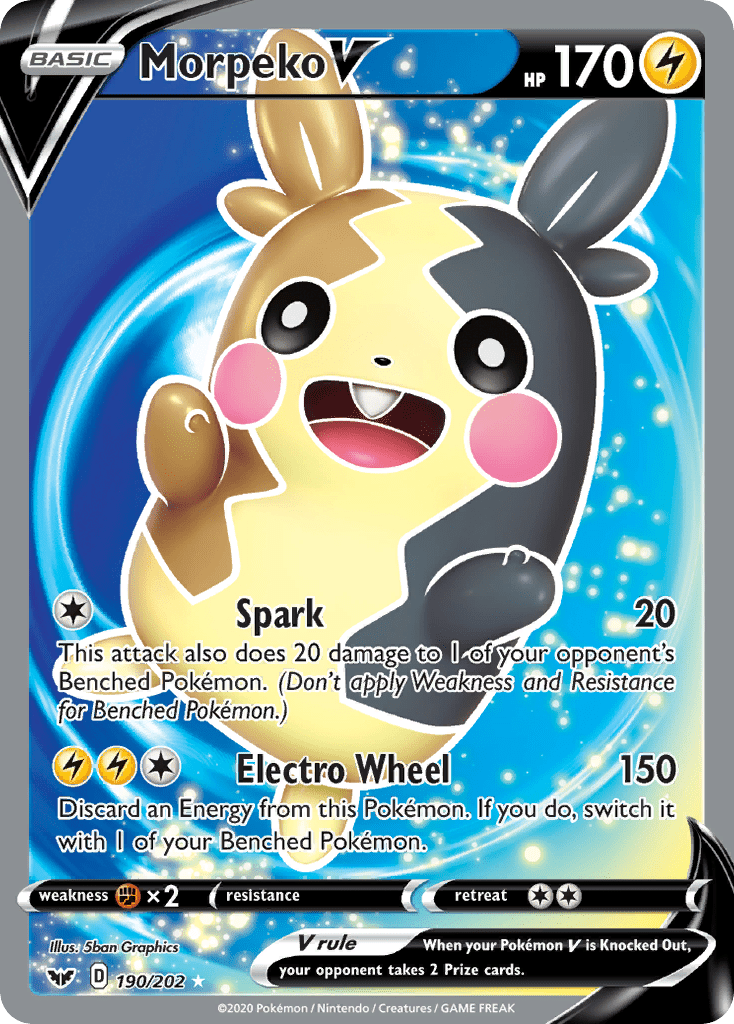Morpeko V (190/202) [Sword & Shield: Base Set] Pokemon Single Pokémon  | Multizone: Comics And Games