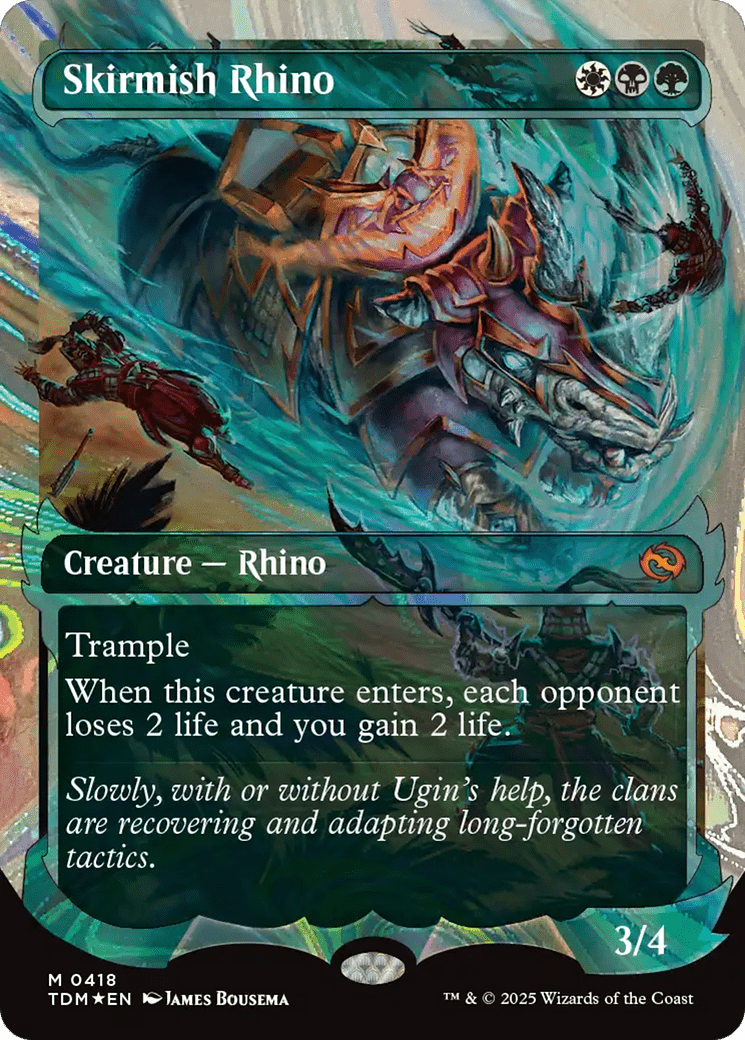 Skirmish Rhino (0418) (Showcase) (Halo Foil) [Tarkir: Dragonstorm] MTG Single Magic: The Gathering  | Multizone: Comics And Games