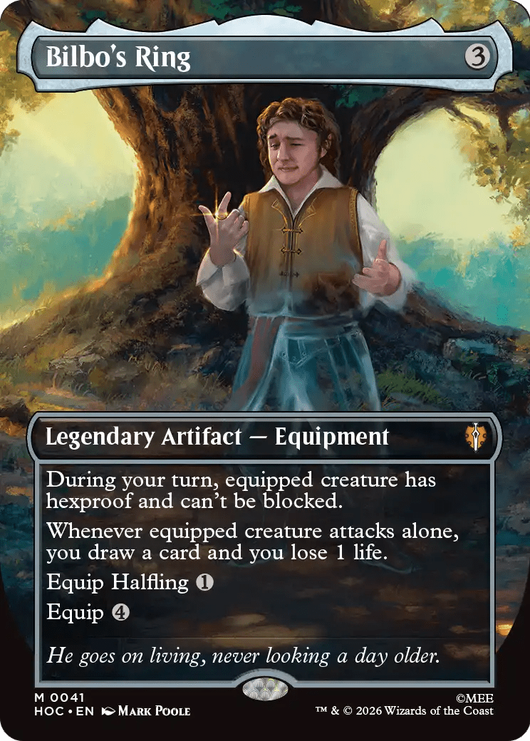 Bilbo's Ring (Borderless) (Surge Foil) [The Hobbit: Eternal-Legal] MTG Single Magic: The Gathering  | Multizone: Comics And Games