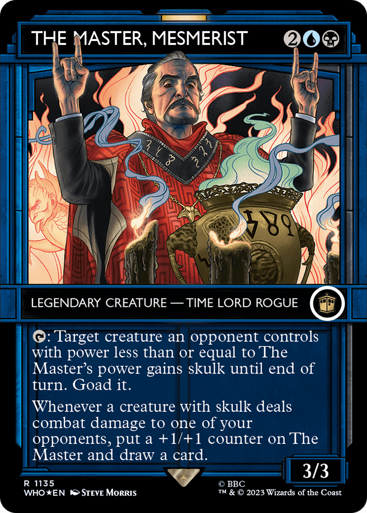 The Master, Mesmerist (Showcase) (Surge Foil) [Doctor Who] MTG Single Magic: The Gathering  | Multizone: Comics And Games