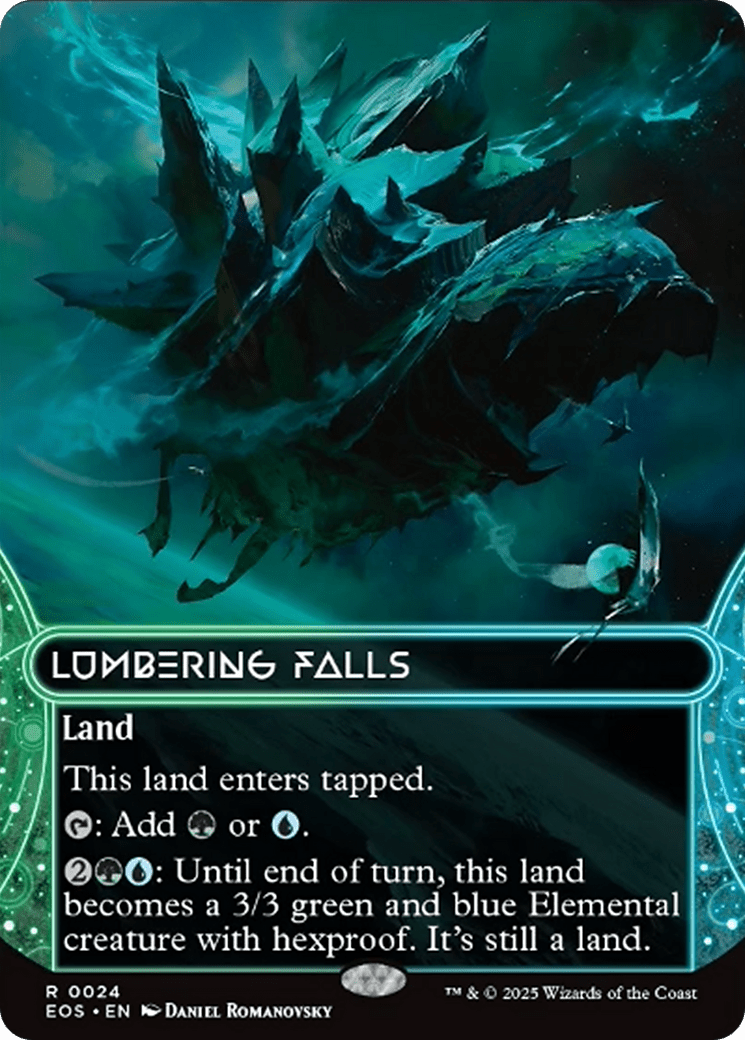Lumbering Falls (0024) (Borderless) [Edge of Eternities: Stellar Sights] MTG Single Magic: The Gathering  | Multizone: Comics And Games