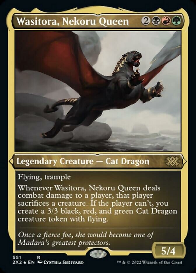 Wasitora, Nekoru Queen (Foil Etched) [Double Masters 2022] MTG Single Magic: The Gathering  | Multizone: Comics And Games