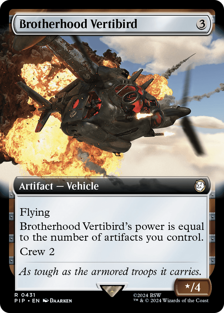 Brotherhood Vertibird (Extended Art) [Fallout] MTG Single Magic: The Gathering  | Multizone: Comics And Games