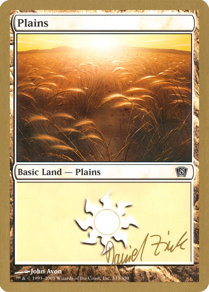 Plains (dz333) (Daniel Zink) [World Championship Decks 2003] MTG Single Magic: The Gathering  | Multizone: Comics And Games