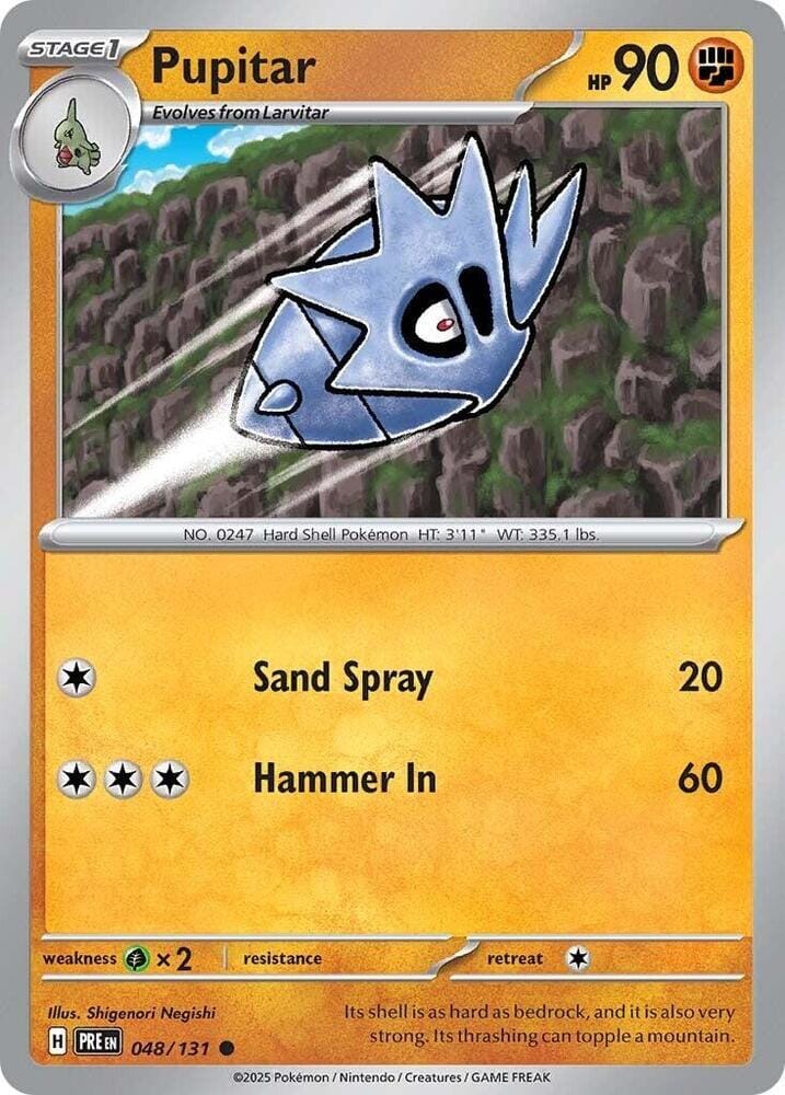 Pupitar (048/131) [Scarlet & Violet: Prismatic Evolutions] Pokemon Single Pokémon  | Multizone: Comics And Games