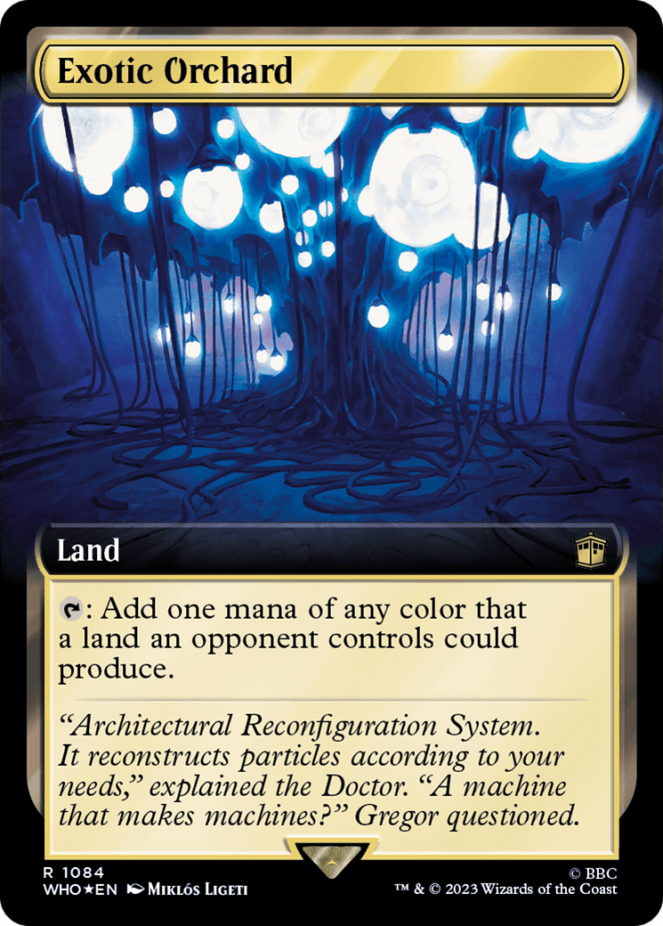 Exotic Orchard (Extended Art) (Surge Foil) [Doctor Who] MTG Single Magic: The Gathering  | Multizone: Comics And Games