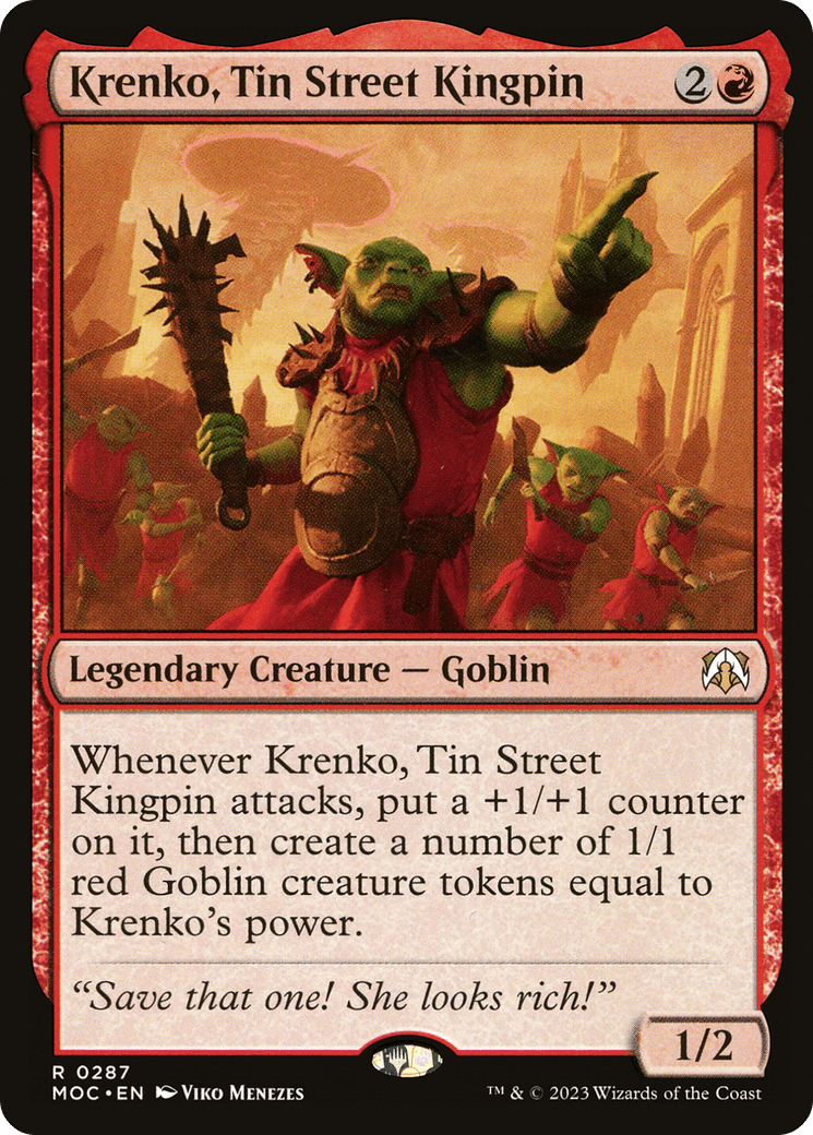 Krenko, Tin Street Kingpin [March of the Machine Commander] MTG Single Magic: The Gathering  | Multizone: Comics And Games
