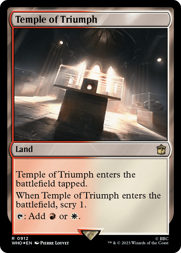 Temple of Triumph (Surge Foil) [Doctor Who] MTG Single Magic: The Gathering  | Multizone: Comics And Games