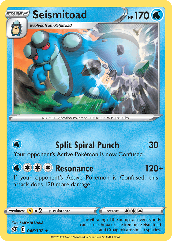 Seismitoad (046/192) [Sword & Shield: Rebel Clash] Pokemon Single Pokémon  | Multizone: Comics And Games
