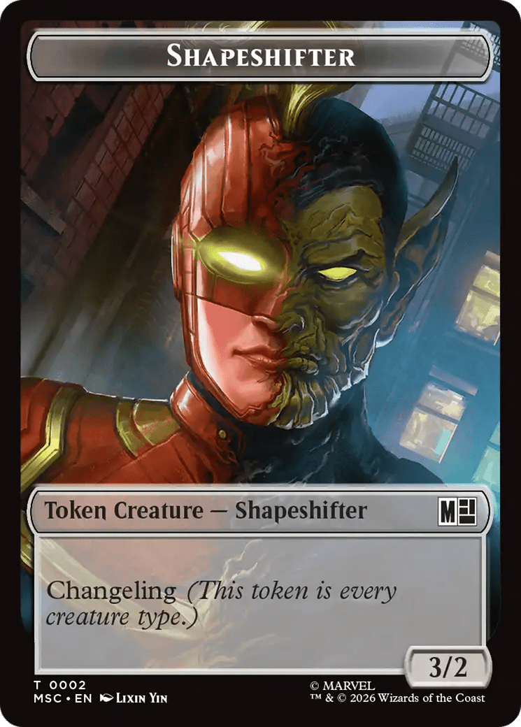 Shapeshifter (002) // Villain (009) Double-Sided Token [Marvel Super Heroes Commander Tokens] | Multizone: Comics And Games