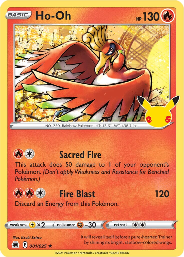 Ho-oh (001/025) [Celebrations: 25th Anniversary] Pokemon Single Pokémon  | Multizone: Comics And Games