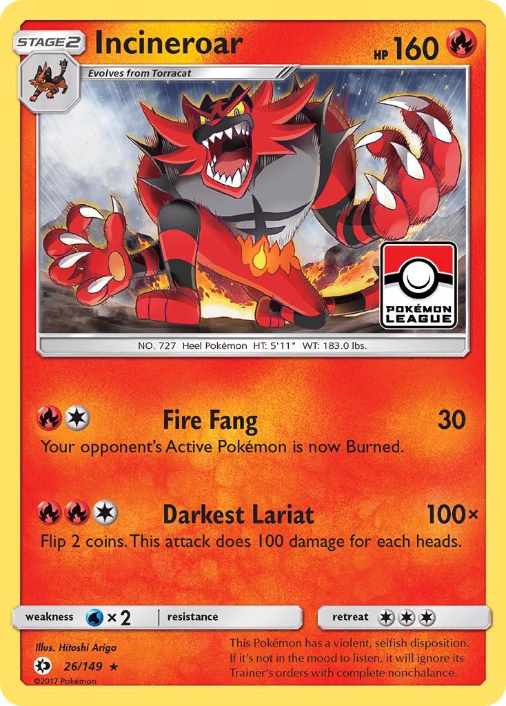 Incineroar (26/149) [Sun & Moon: Base Set] Pokemon Single Pokémon  | Multizone: Comics And Games