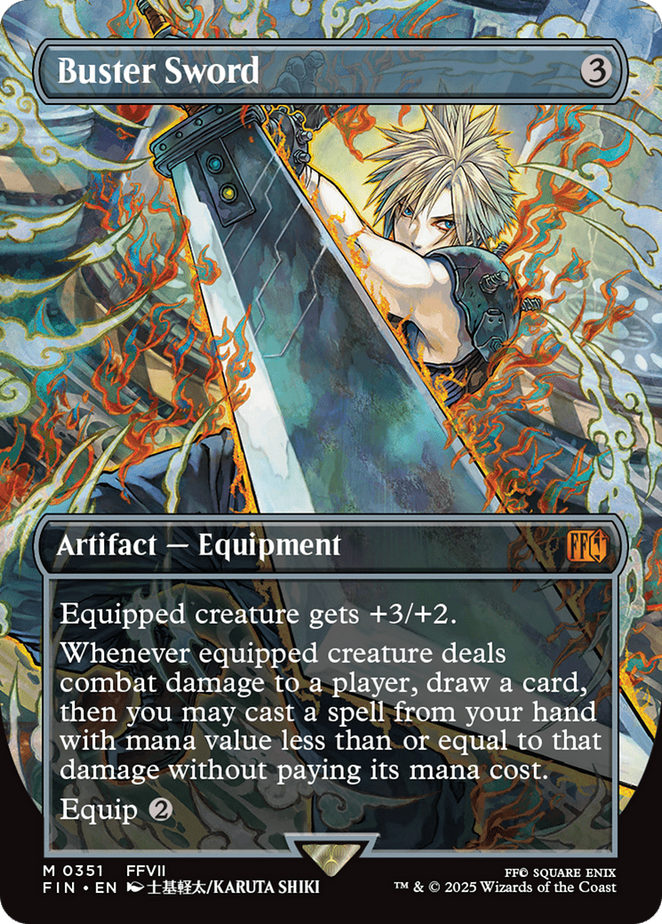 Buster Sword (Borderless) [FINAL FANTASY] MTG Single Magic: The Gathering  | Multizone: Comics And Games