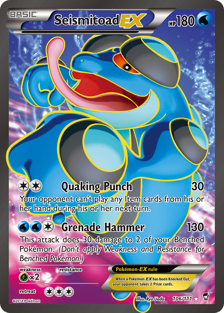Seismitoad EX (106/111) [XY: Furious Fists] Pokemon Single Pokémon  | Multizone: Comics And Games