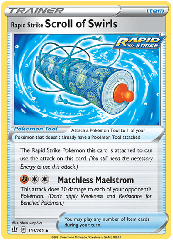 Rapid Strike Scroll of Swirls (131/163) [Sword & Shield: Battle Styles] Pokemon Single Pokémon  | Multizone: Comics And Games